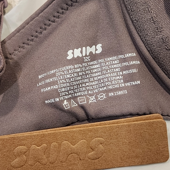 Nwt! Skims Fits Everybody Lace T-SHIRT BRA, Lavender - Picture 7 of 8